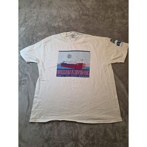 Hanes Beefy-T Graphic T-Shirt Men's XL White Vintage 1996 William‎ A Irvin 5K